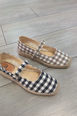 ALPARGATAS PLANAS MUJER ESTILO MERCEDITA CUADROS